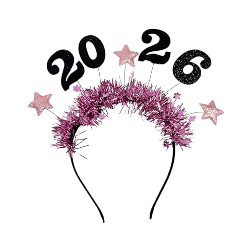 KAQNTUD Sparkling 2026 Celebration Hairpiece Practical Glitter Lametta Design Headband for Adult Child Festival Event KAQNTUD Sparkling 2026 Celebration Hairpiece Practical Glitter Lametta Design Headband for Adult Child Festival Event von KAQNTUD