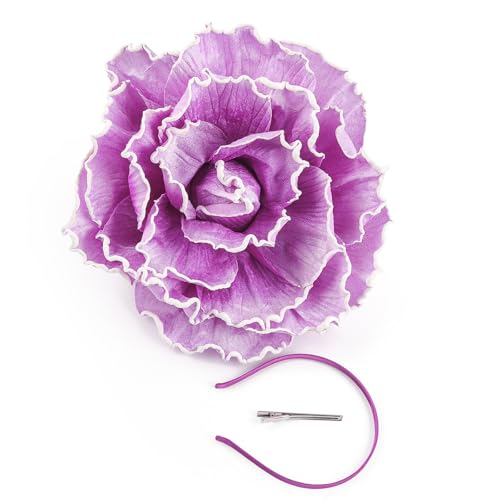 KAQNTUD Übergroßer Kopfschmuck mit Blume, formelle Anlässe, gesellschaftliche Veranstaltungen, leichtes Design, leicht, Braut-Kopfschmuck von KAQNTUD