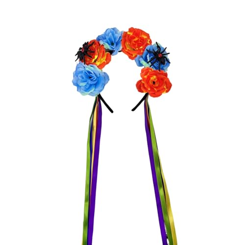 KAQNTUD Verstellbarer Halloween-Kopfschmuck mit Glitzer-Spinnen, Kopfbedeckung, weiches Polyester, Kopfbedeckung, Kostüm, Party-Dekoration von KAQNTUD