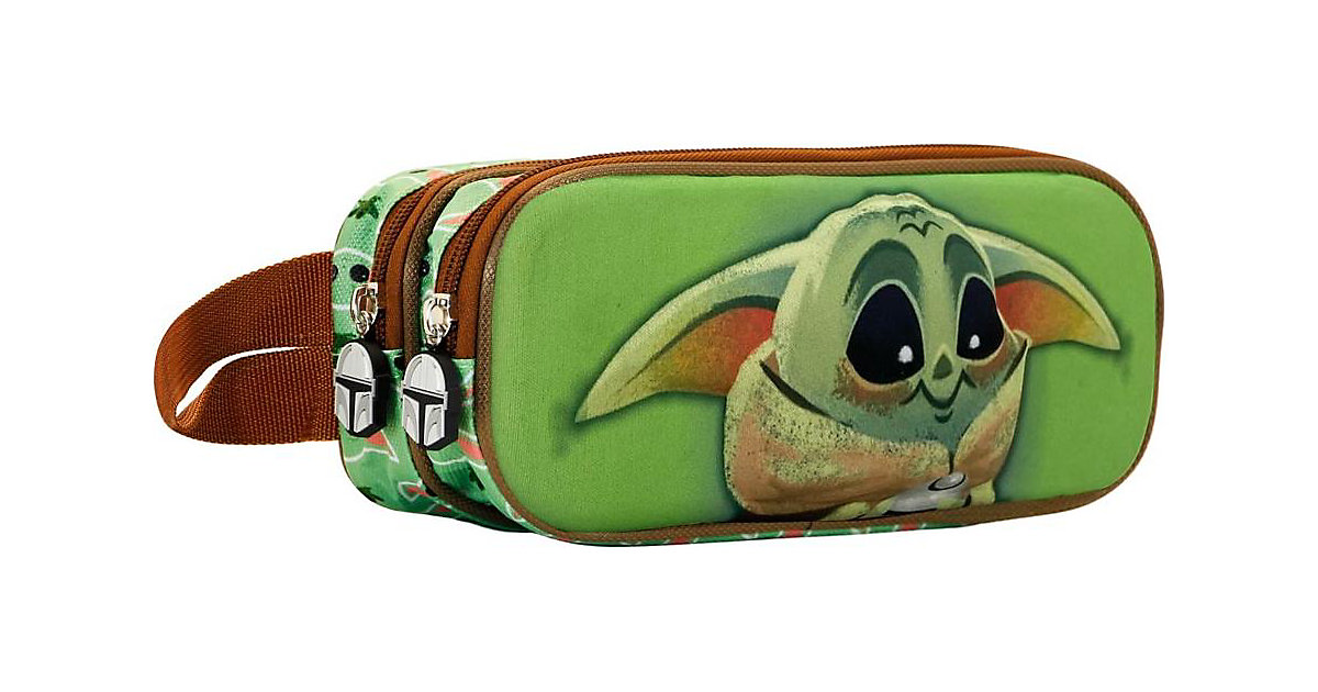 3D-Doppel-Schlampermäppchen Star Wars Child Mandalorian, unbefüllt braun/grün Jungen Kinder 3D-Doppel-Schlampermäppchen Star Wars Child Mandalorian, unbefüllt braun/grün Jungen Kinder von KARACTERMANIA