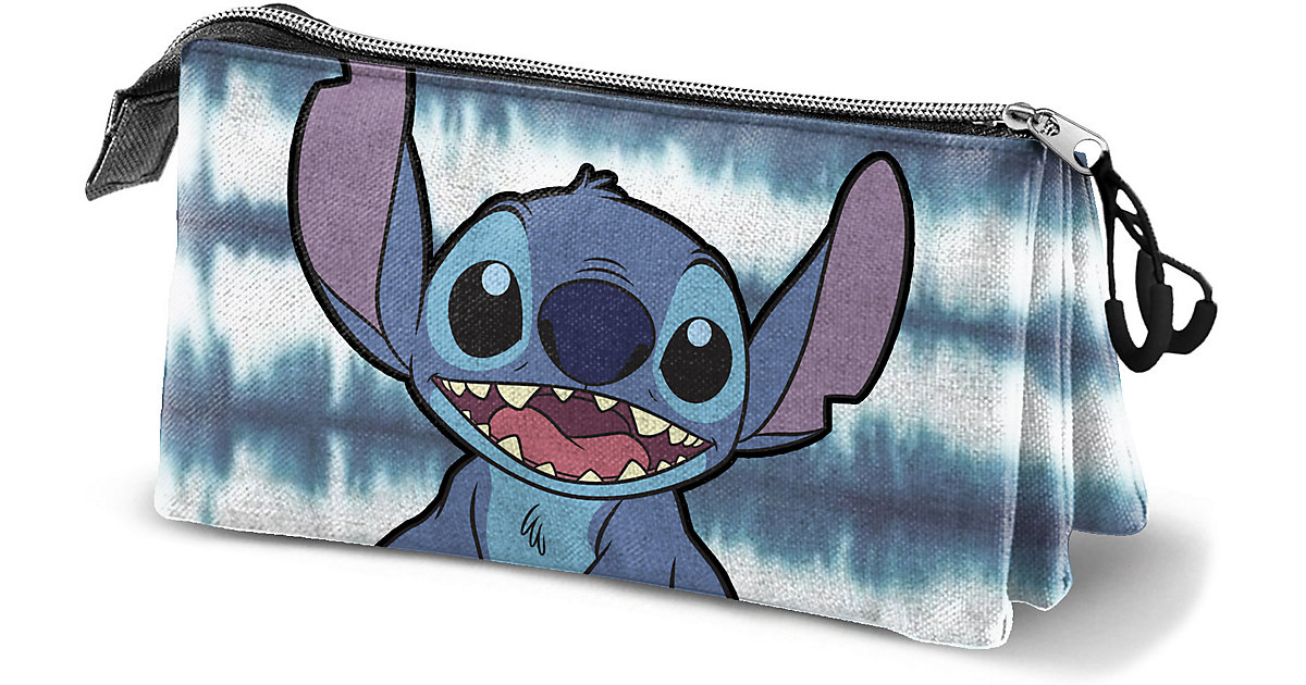 Triple-Schlampermäppchen Disney Lilo & Stitch, unbefüllt hellblau von KARACTERMANIA