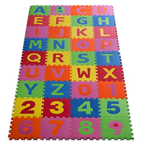 KARAT Puzzlematte Candy für Baby und Kinder, Spielmatte aus 86 Teilen, Krabbelmatte, Bodenmatte aus Eva Schaumstoff, Puzzleteppich, Spielteppich, Buchstabenteppich Puzzle KARAT Puzzlematte Candy für Baby und Kinder, Spielmatte aus 86 Teilen, Krabbelmatte, Bodenmatte aus Eva Schaumstoff, Puzzleteppich, Spielteppich, Buchstabenteppich Puzzle von KARAT