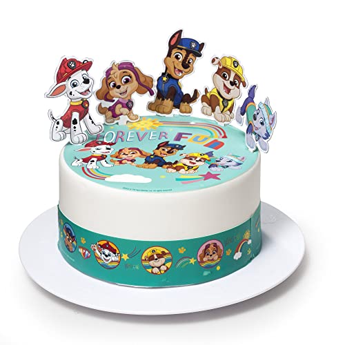 Kardasis Paw Patrol mit Zuckerbändern und Papierfiguren | Essbarer Aufleger für Torten und Kuchen | Tortendekoration für den Paw Patrol Themengeburtstag | 20cm + 3 Band 28x5cm + 4 Figuren Kardasis Paw Patrol mit Zuckerbändern und Papierfiguren | Essbarer Aufleger für Torten und Kuchen | Tortendekoration für den Paw Patrol Themengeburtstag | 20cm + 3 Band 28x5cm + 4 Figuren von KARDASIS