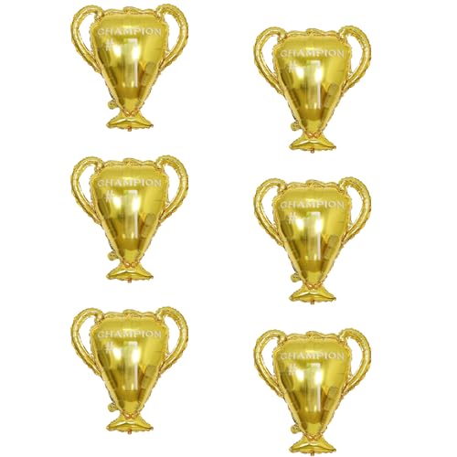 6 Stück Folienballon Pokal in Gold,Fußball Pokal Folienballon Gold,Trophäenballons,Gold Trophy Foil Balloons,für Geburtstag Party,Jubiläen,Fußballspiel Thema,Champion Trophäe Party Dekorationen 6 Stück Folienballon Pokal in Gold,Fußball Pokal Folienballon Gold,Trophäenballons,Gold Trophy Foil Balloons,für Geburtstag Party,Jubiläen,Fußballspiel Thema,Champion Trophäe Party Dekorationen von KARELLS