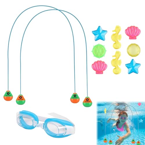 KARELLS 2.5M Tauchringe für Kinder, Tauchringe Pool Spielzeug, Wasserspielzeug Pool, Schwimmbad Spielzeug, Spielzeug Set mit Tauchbogen, Poolparty Geschenk, für Jungen und Mädchen von KARELLS