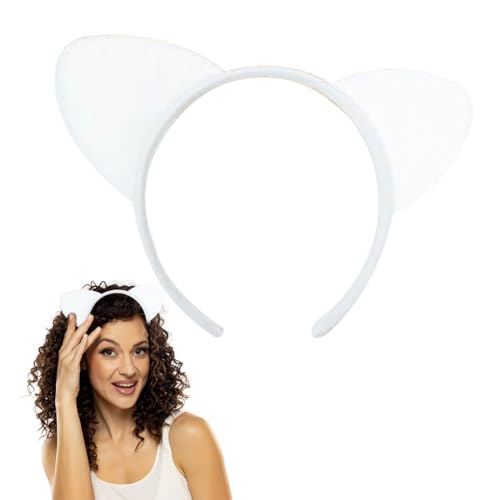 KARELLS Haarreif mit Katzenohren, Haarreif mit Ohren, Haarreif mit Ohren, Weiß, Katze, Haarband, Kopfbedeckung, Karneval, Dekoration, Cosplay-Maske KARELLS Haarreif mit Katzenohren, Haarreif mit Ohren, Haarreif mit Ohren, Weiß, Katze, Haarband, Kopfbedeckung, Karneval, Dekoration, Cosplay-Maske von KARELLS
