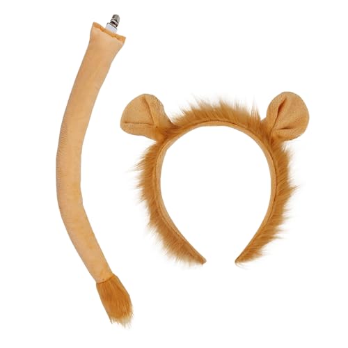 KARELLS Löwe Stirnband Schwanz Set,Löwenkostüm kinder,2 Stück Löwen kostüm,Löweschwanz,Haarreifen Löwe,Löwen Haarreif mit Haaren,für Fasching Karneval Motto Party Löwenkostüm Accessoire KARELLS Löwe Stirnband Schwanz Set,Löwenkostüm kinder,2 Stück Löwen kostüm,Löweschwanz,Haarreifen Löwe,Löwen Haarreif mit Haaren,für Fasching Karneval Motto Party Löwenkostüm Accessoire von KARELLS