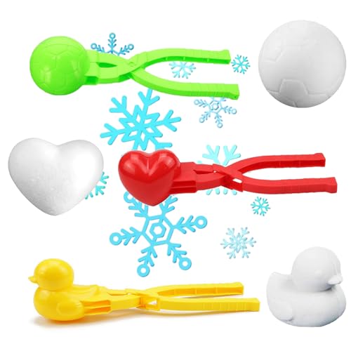 KARELLS Schneeballzange,Winter Schneeball Maker,Schneeball Former,Sandball Schneeball Clip,3 Stück Winter Schneeball Form Spielzeug,Schneeball Werkzeug Clip,Schneespielzeug für Kinder Spielen Schnee KARELLS Schneeballzange,Winter Schneeball Maker,Schneeball Former,Sandball Schneeball Clip,3 Stück Winter Schneeball Form Spielzeug,Schneeball Werkzeug Clip,Schneespielzeug für Kinder Spielen Schnee von KARELLS
