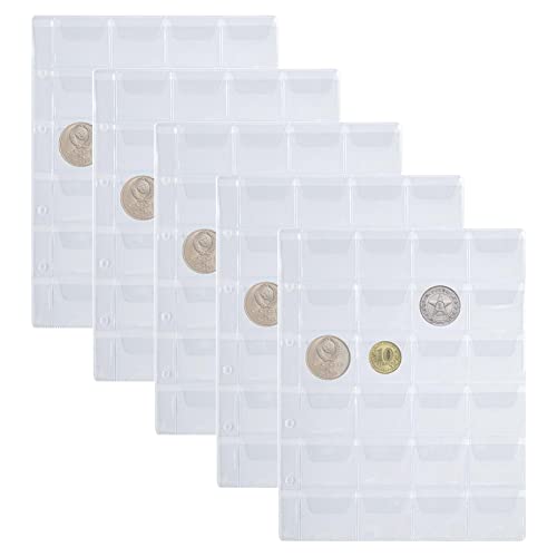 Münzen Aufbewahrung, Blatt Münzsammelseiten, 43mm Münztaschenblatt, Münzenalbum Münzsammler, Aufbewahrung Münzalbum, 5 Stück, 20 fächer Münzen Aufbewahrung, Blatt Münzsammelseiten, 43mm Münztaschenblatt, Münzenalbum Münzsammler, Aufbewahrung Münzalbum, 5 Stück, 20 fächer von KARELLS