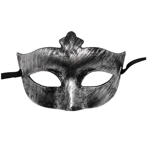 KAREN66 Maskerade Maske für Damen Venezianische Maske Herren Kunststoff Augenmaske Maskenball Venedig Karneval Dekorationen Mottoparty Kostüm (Silber) von KAREN66