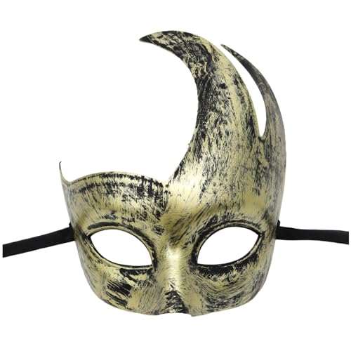 KAREN66 Venezianische Maske Damen Herren Kunststoff Karneval Maske Retro Augenmaske Maskenball Cosplay Fasching Verkleidung Masquerade Mask Karneval Venedig Kostüm Party (Gold) von KAREN66