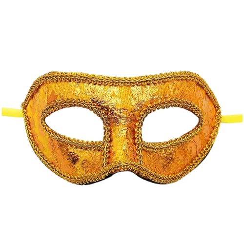 KAREN66 Venezianischen Maskerade Maske Damen Herren Karnevalsmasken Augenmaske Maskerade Karneval Party Maske Faschingsmasken (Gold) von KAREN66