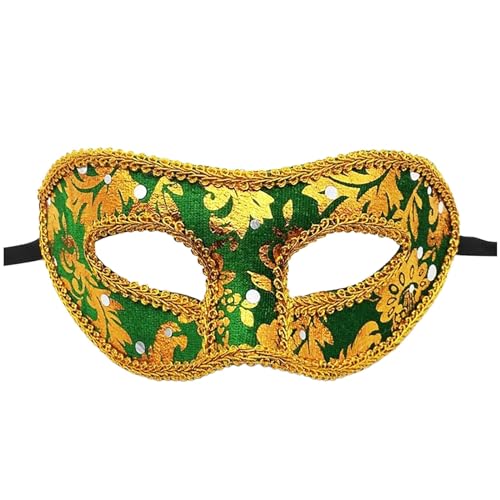 KAREN66 Venezianischen Maskerade Maske Damen Herren Karnevalsmasken Augenmaske Maskerade Karneval Party Maske Faschingsmasken (Grün) von KAREN66