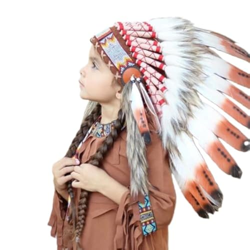 KARMABCN Indianer Kopfschmuck für 5 bis 8 Jahre Kinder/Kinder Feder Kopfschmuck (Brown) KARMABCN Indianer Kopfschmuck für 5 bis 8 Jahre Kinder/Kinder Feder Kopfschmuck (Brown) von KARMABCN