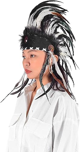 KARMABCN Indischer Federkopfschmuck, Indianer inspiriert. Warbonnet, Stirnband, Headdress von KARMABCN