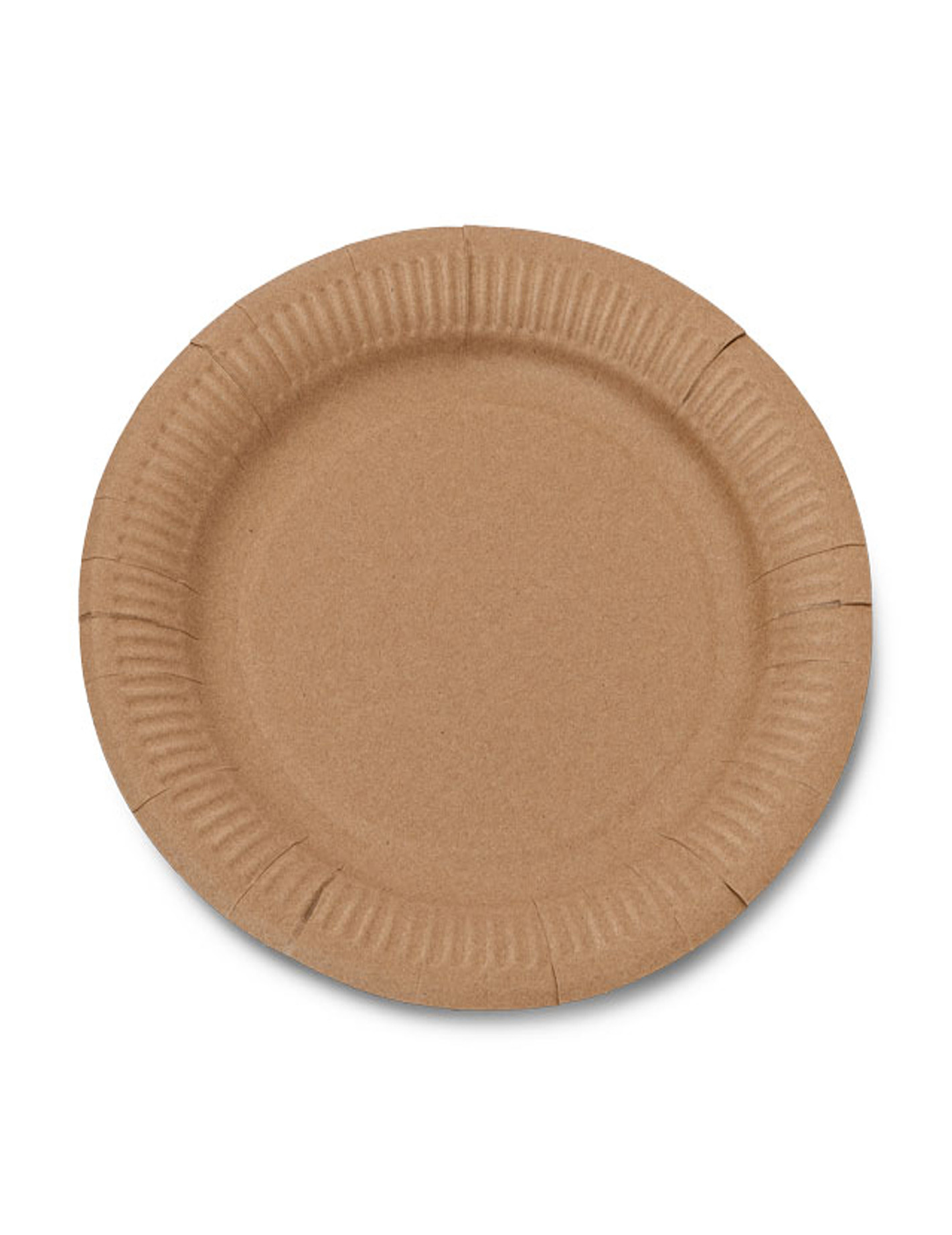 10 Pappteller Kraftpapier Klein 18 cm von KARNEVAL-MEGASTORE