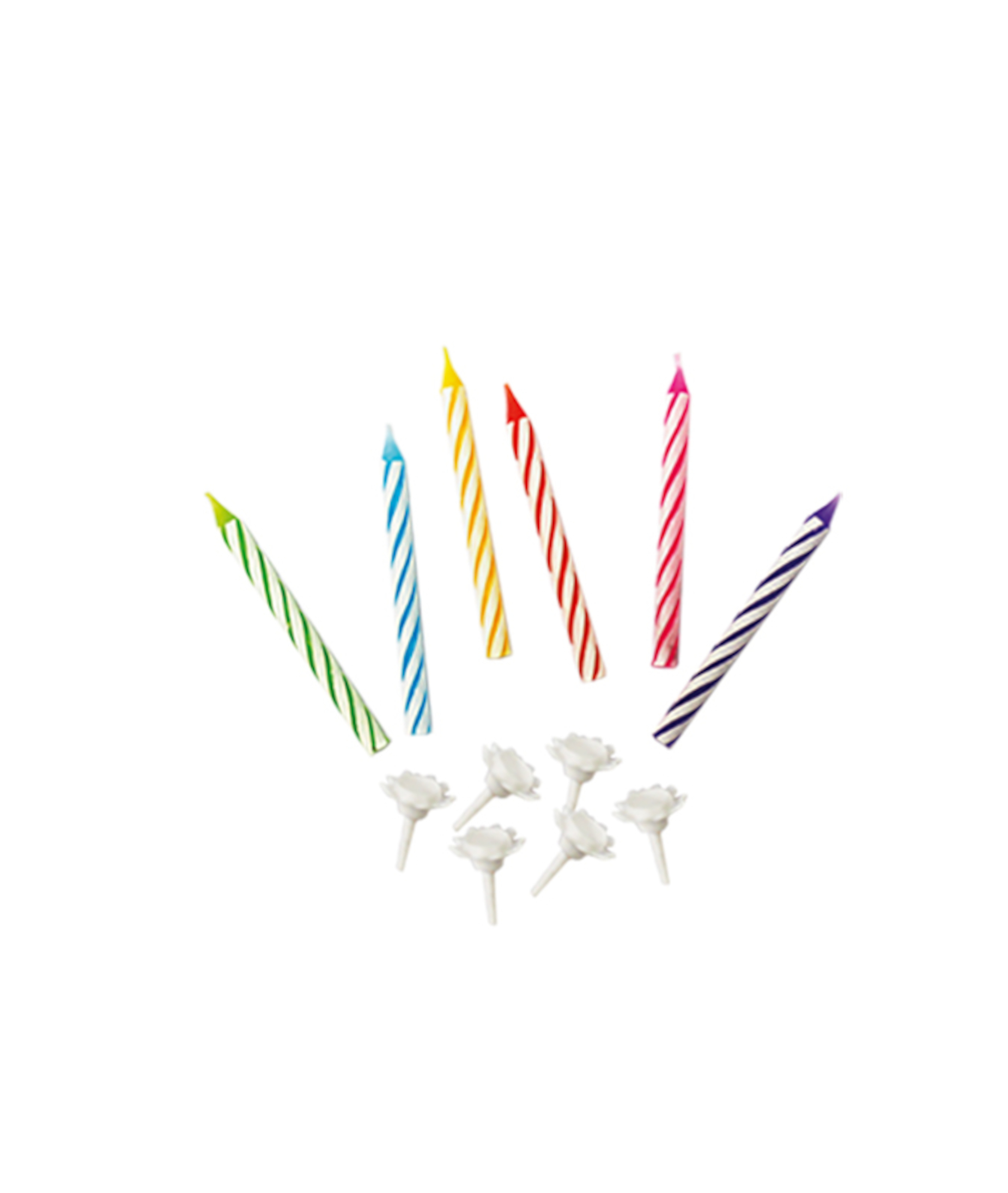 20 Geburtstagskerzen bunt Set von KARNEVAL-MEGASTORE