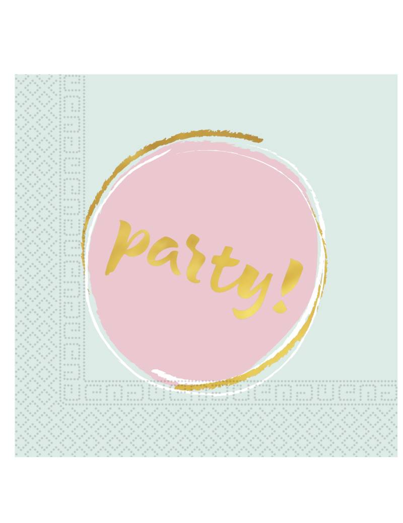 20 Papierservietten Elegant Party Pastellblau + Rosa 33x33cm 20 Papierservietten Elegant Party Pastellblau + Rosa 33x33cm von KARNEVAL-MEGASTORE