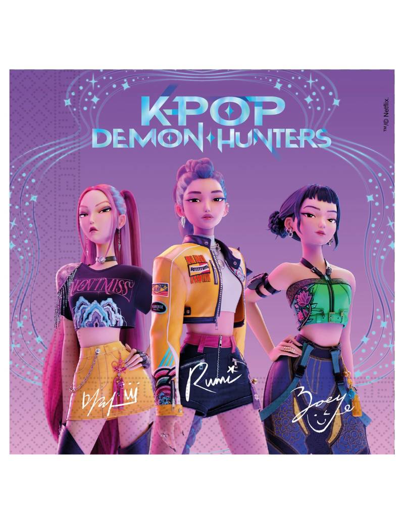 20 Servietten Kpop Demon Hunter 33 x 33 cm von KARNEVAL-MEGASTORE