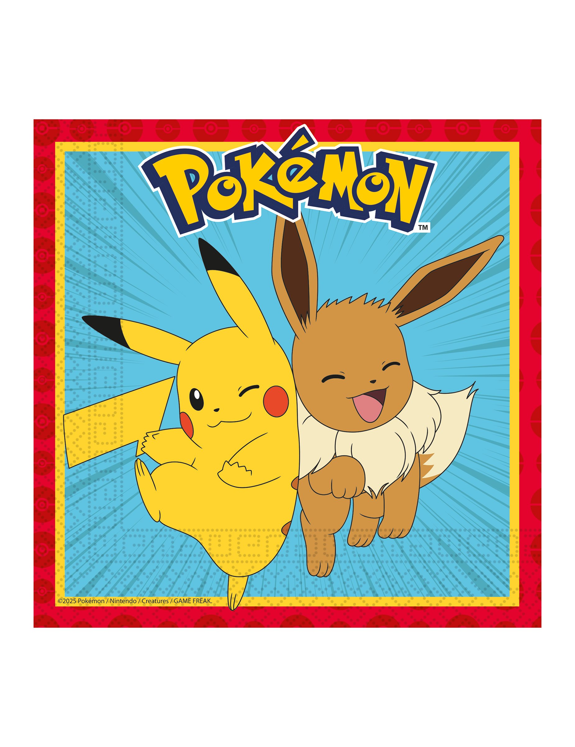 20 Servietten Pokémon Next Gen 33 x 33 cm von KARNEVAL-MEGASTORE