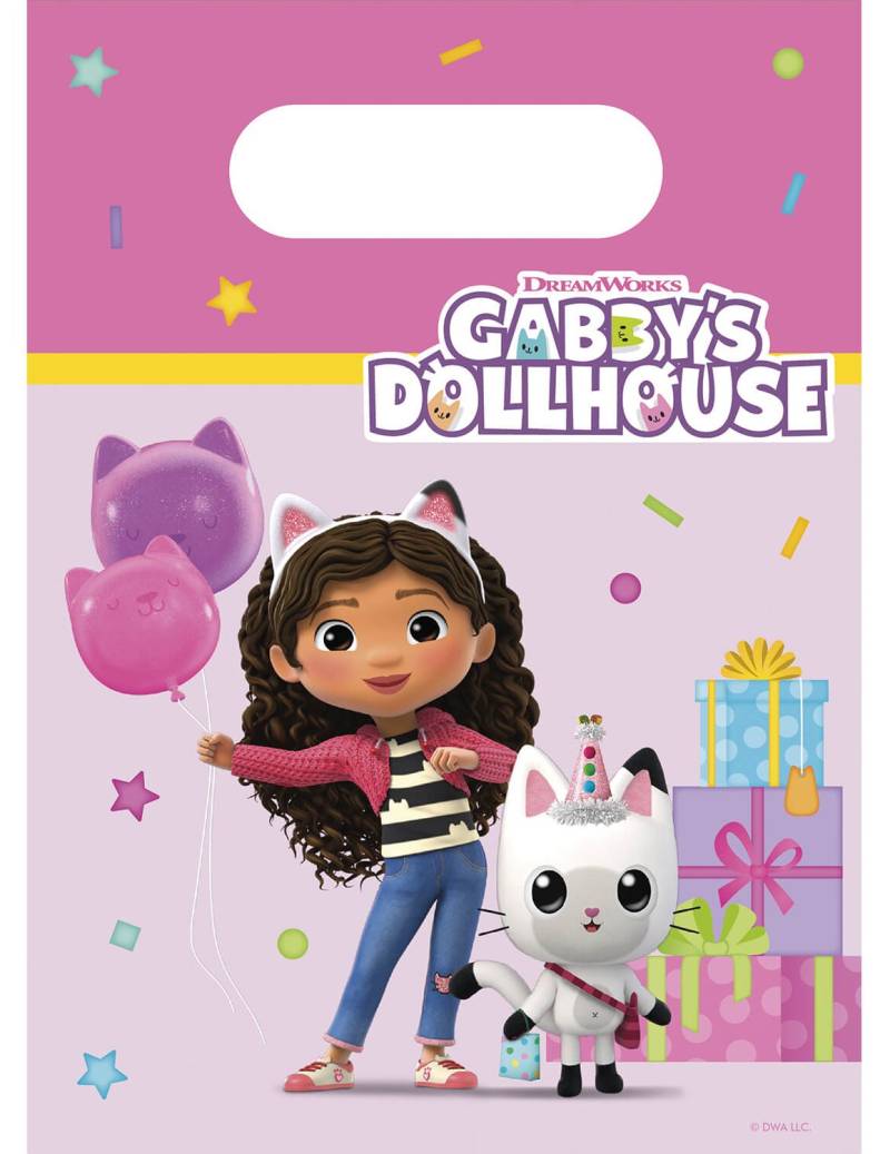 4 Geschenktüten Gabby's Dollhouse von KARNEVAL-MEGASTORE