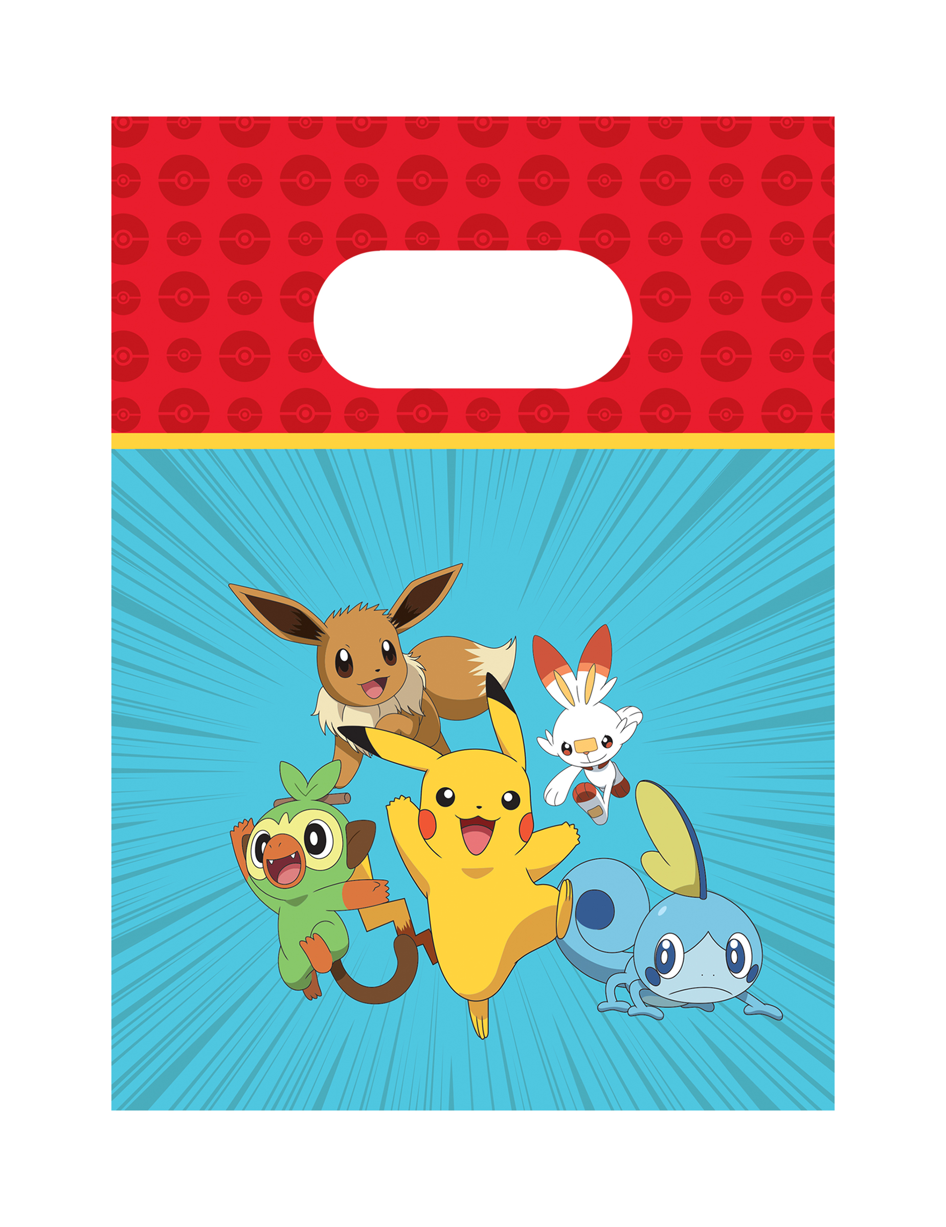 4 Papiertüten Pokémon Next Gen von KARNEVAL-MEGASTORE