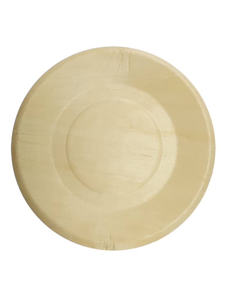 4 kleine Öko-Holzteller 19 cm 4 kleine Öko-Holzteller 19 cm von KARNEVAL-MEGASTORE