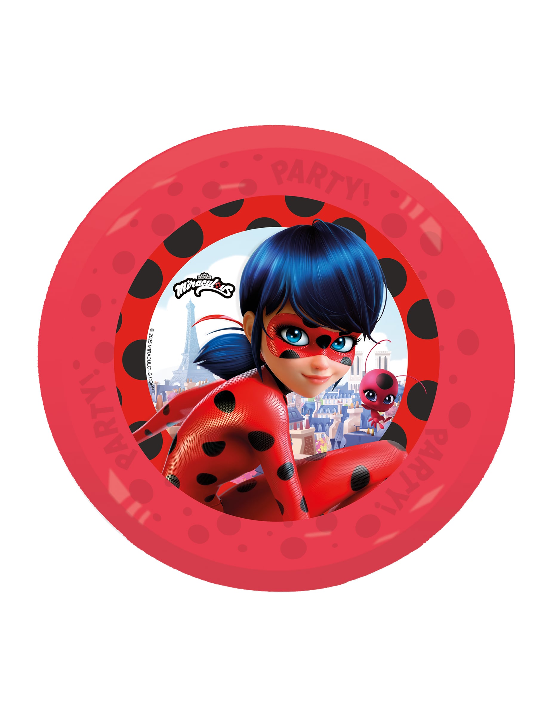 4er Partygeschirr-Set Ladybug 21 cm von KARNEVAL-MEGASTORE
