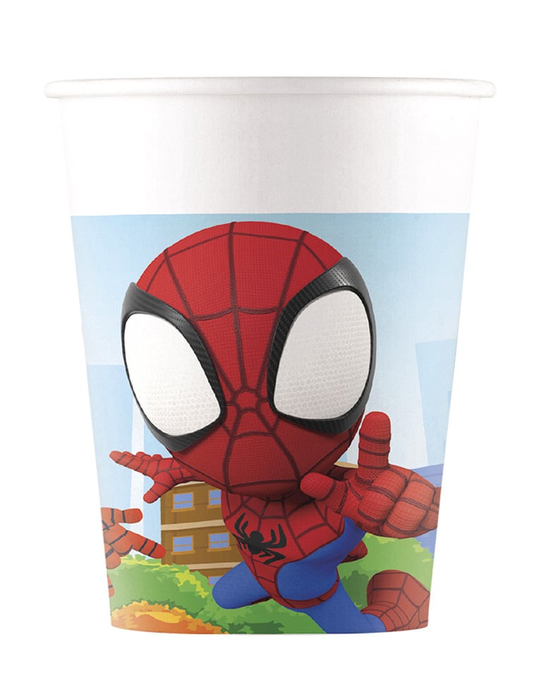 8 Becher Spidey und seine Freunde 200 ml von KARNEVAL-MEGASTORE
