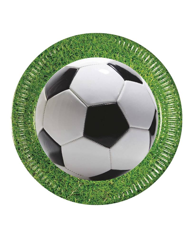 8 Fußball-Pappteller 23cm Fußball-Party Deko 8 Fußball-Pappteller 23cm Fußball-Party Deko von KARNEVAL-MEGASTORE