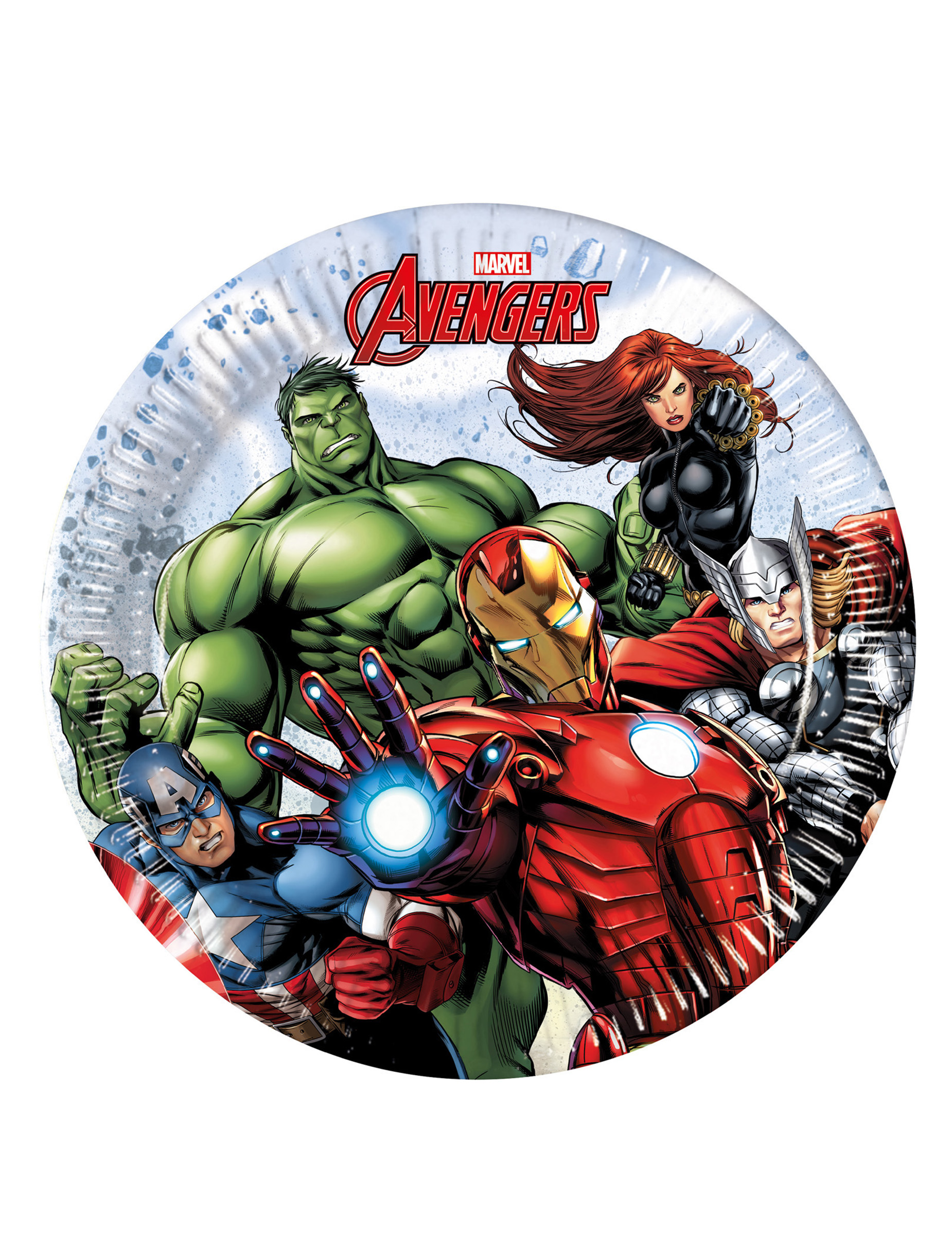 8 Pappteller Avengers Mighty Klein 20 cm von KARNEVAL-MEGASTORE