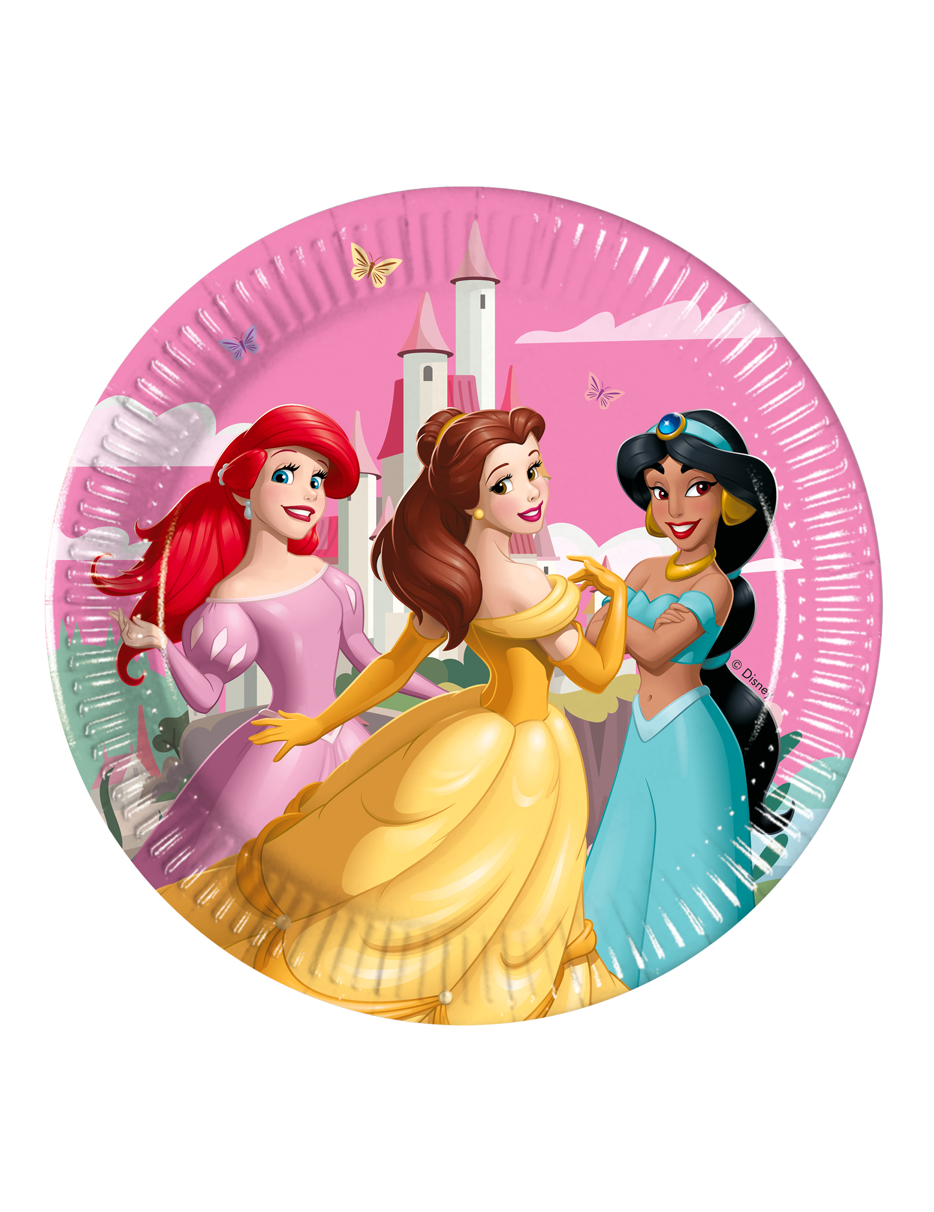 8 Pappteller Disney Prinzessinnen 20 cm von KARNEVAL-MEGASTORE