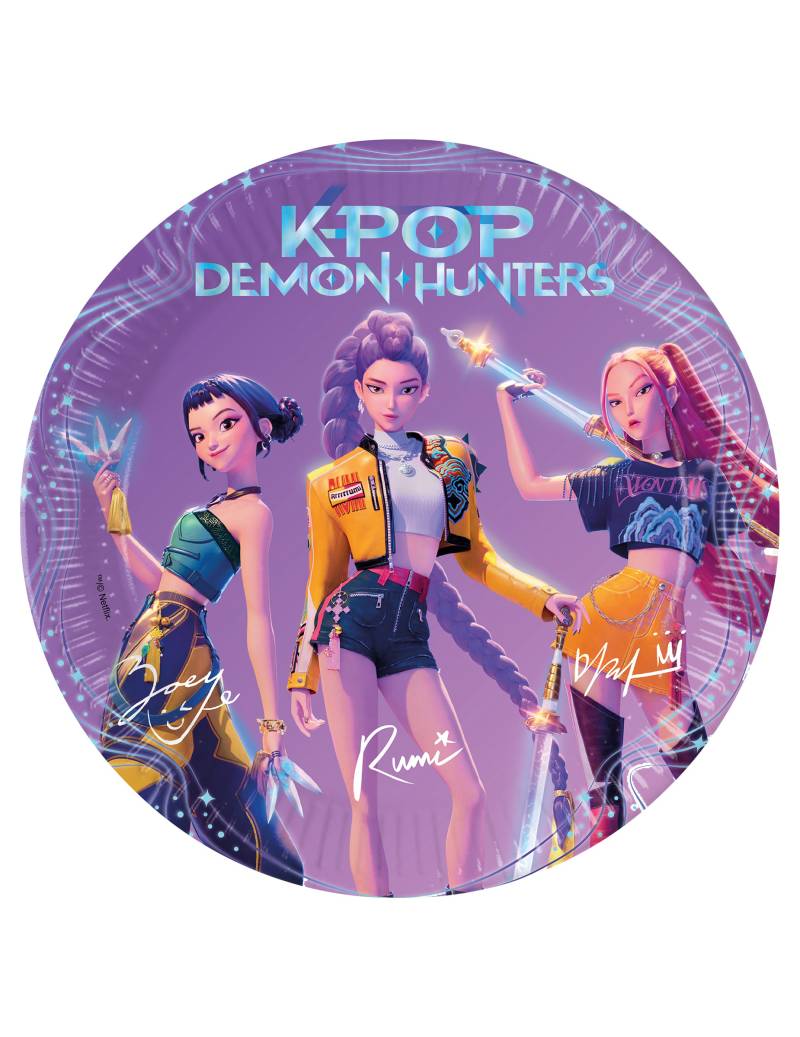 8 Pappteller Kpop Demon Hunter 23 cm 8 Pappteller Kpop Demon Hunter 23 cm von KARNEVAL-MEGASTORE