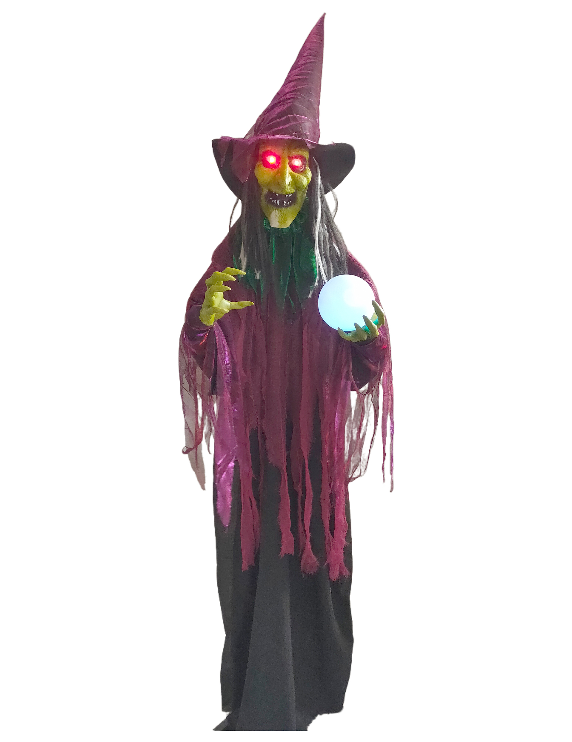 Animierte, böse Hexe - 168 cm groß von KARNEVAL-MEGASTORE