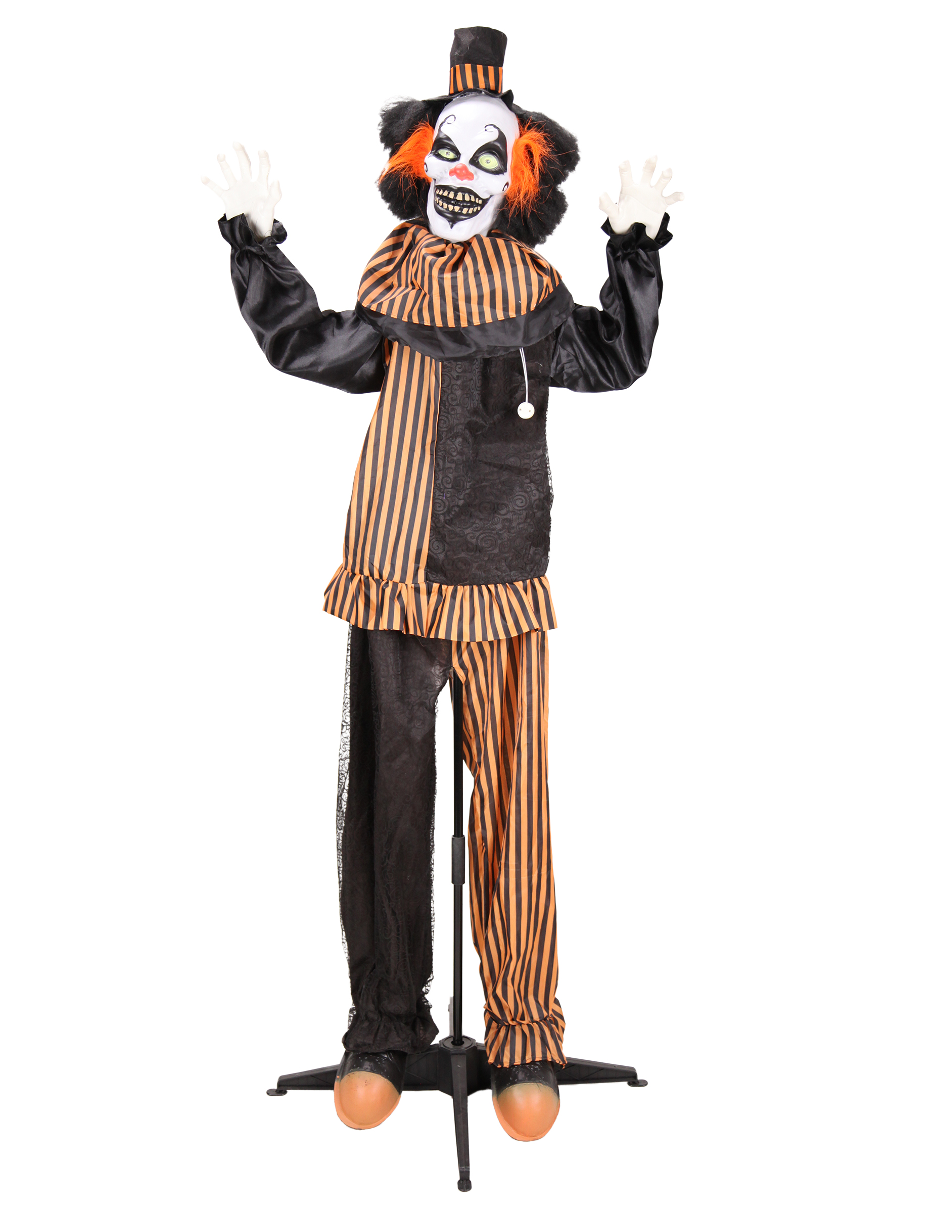Animierter Dämonen Clown - 170 cm voller Gruselfaktor von KARNEVAL-MEGASTORE