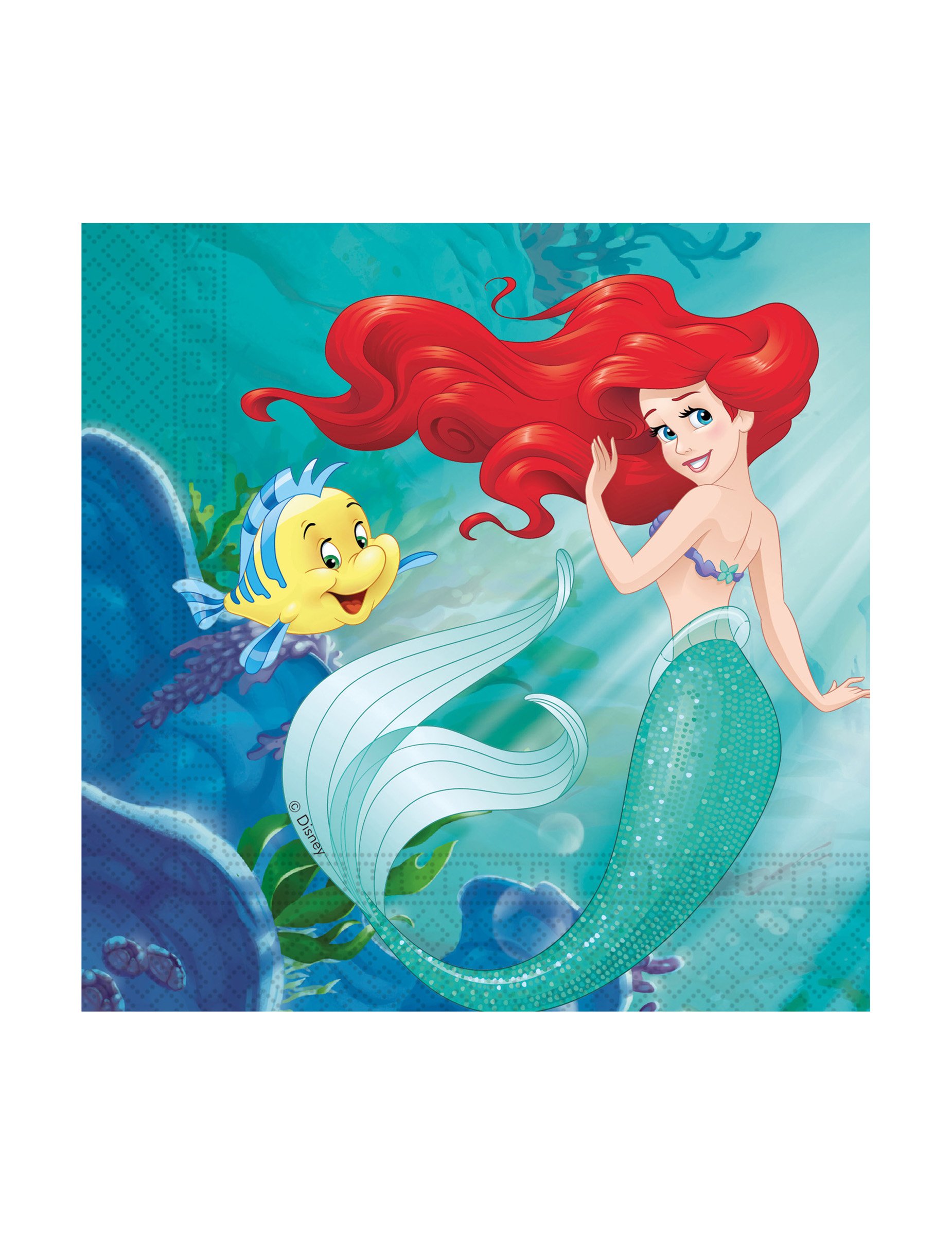Arielle-Papierservietten, 33 x 33 cm Arielle-Papierservietten, 33 x 33 cm von KARNEVAL-MEGASTORE