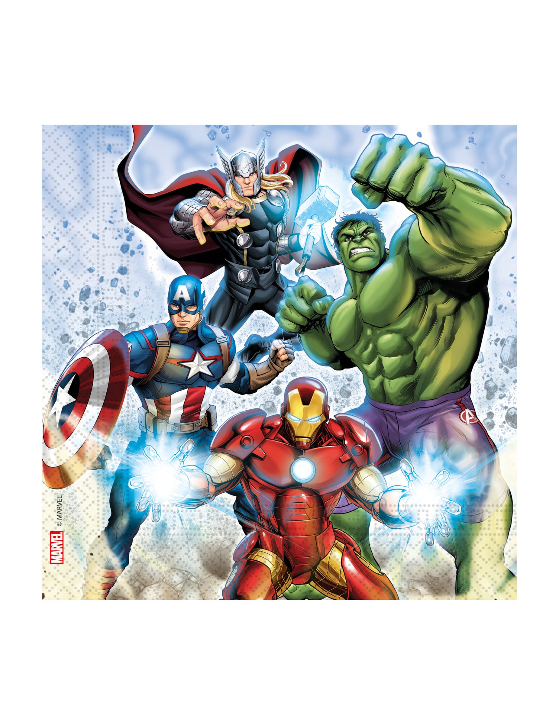 Avengers Papierservietten 20 Stück 33 x 33 cm von KARNEVAL-MEGASTORE
