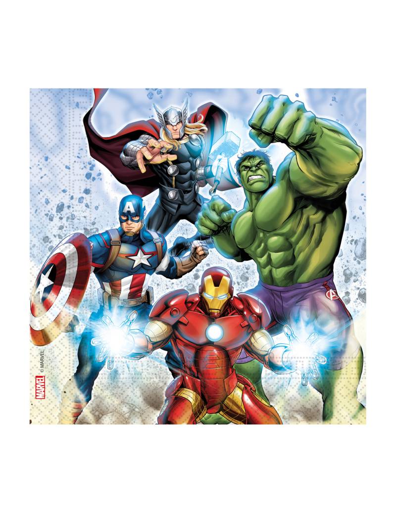 Avengers Papierservietten 20 Stück 33 x 33 cm von KARNEVAL-MEGASTORE