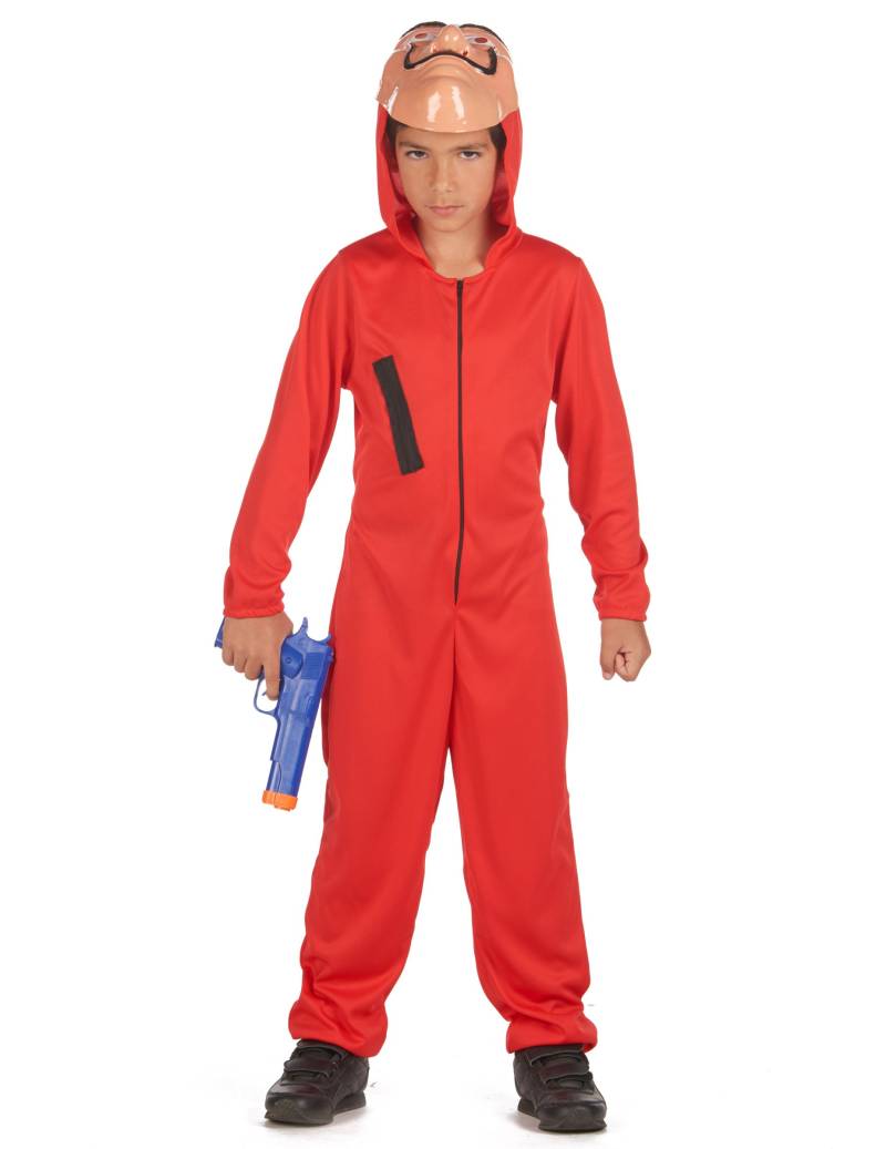 Bankräuber-Kostüm für Kinder Film-Kostüm rot-schwarz von KARNEVAL-MEGASTORE