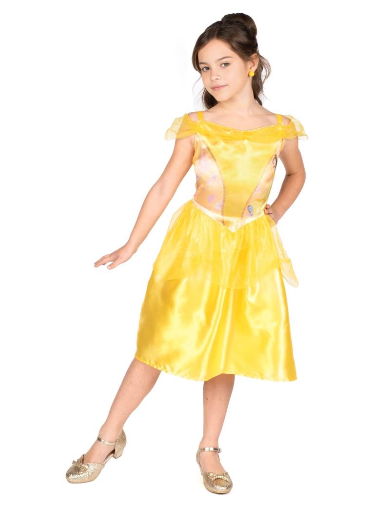 Basic Belle Mädchenkostüm gelb von KARNEVAL-MEGASTORE