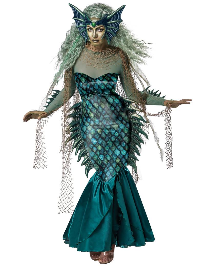 Böse-Meerjungfrau-Kostüm Meerhexe Halloween blau-grün Böse-Meerjungfrau-Kostüm Meerhexe Halloween blau-grün von KARNEVAL-MEGASTORE