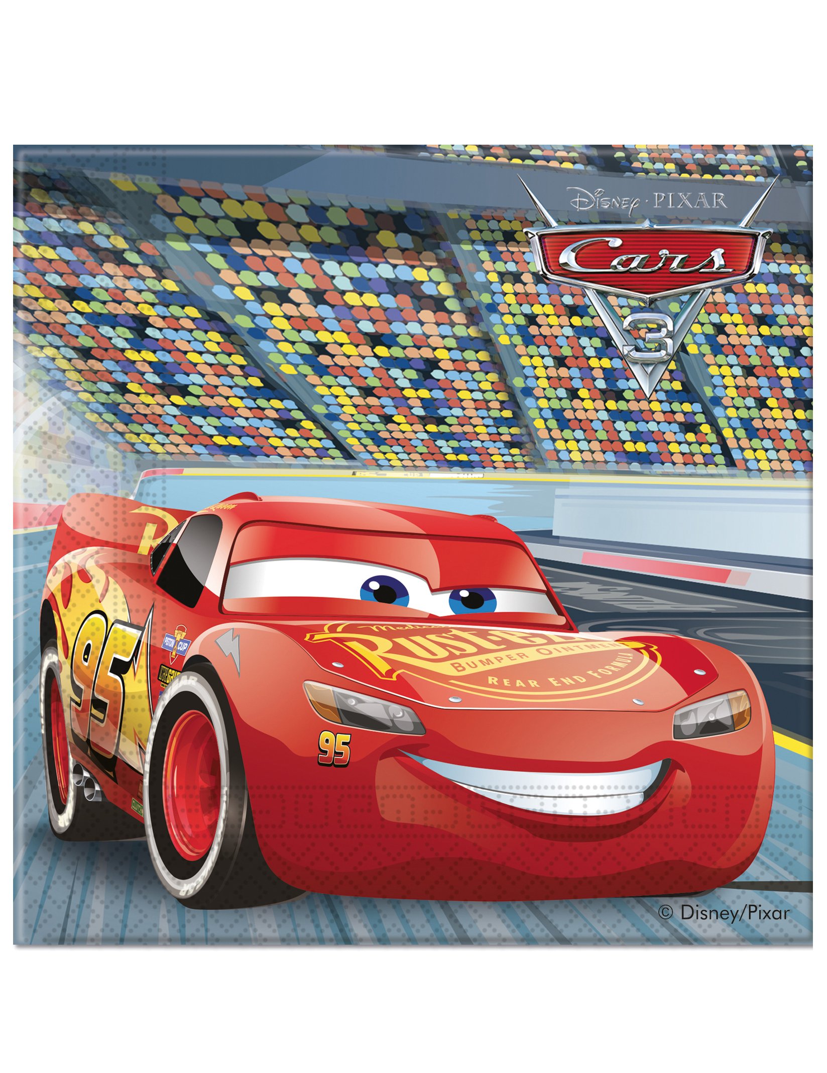 Cars 3-Papierservietten Lizenzartikel 20 Stück bunt 33x33cm von KARNEVAL-MEGASTORE