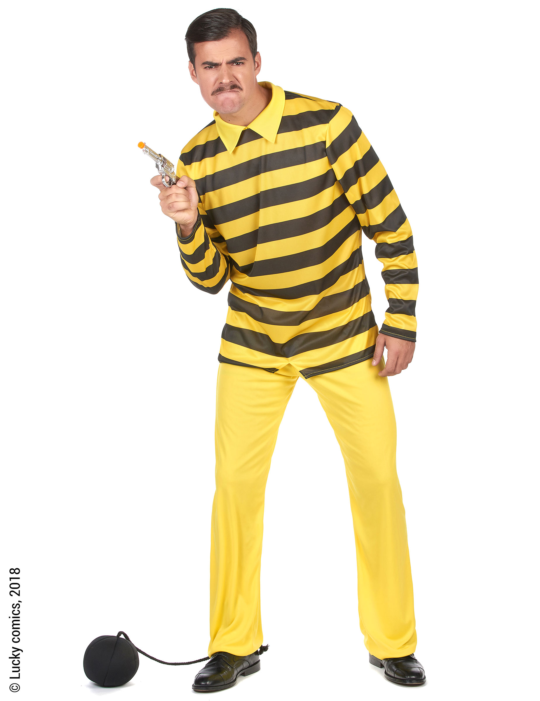 Dalton-Kostüm für Erwachsene Lucky Luke-Lizenzkostüm gelb-schwarz Dalton-Kostüm für Erwachsene Lucky Luke-Lizenzkostüm gelb-schwarz von KARNEVAL-MEGASTORE