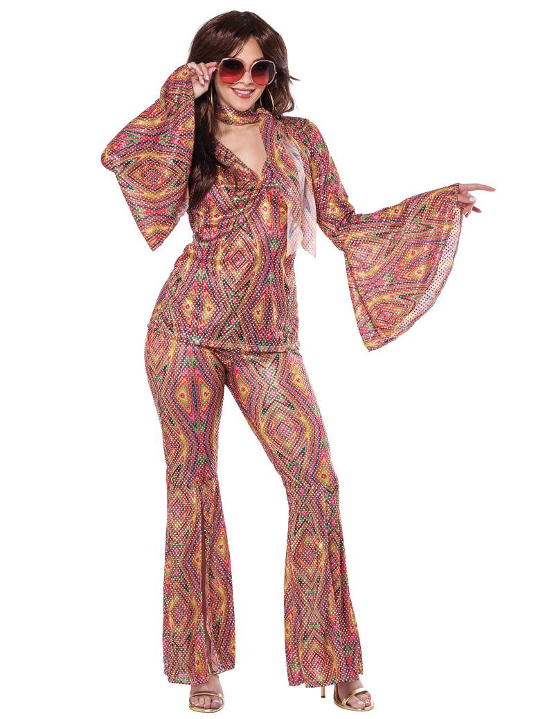 Disco Damenkostüm 70er bunt Disco Damenkostüm 70er bunt von KARNEVAL-MEGASTORE