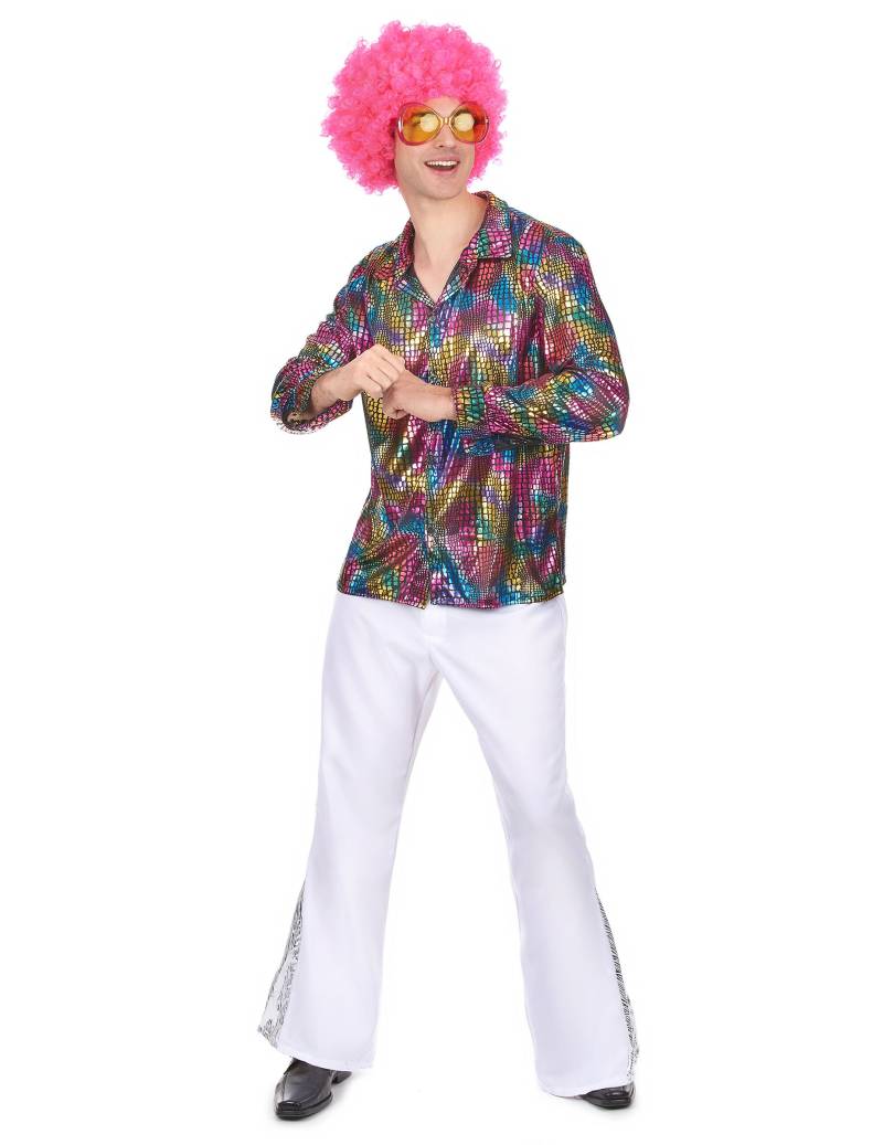 Disco-Hemd Kostüm-Zubehör bunt Disco-Hemd Kostüm-Zubehör bunt von KARNEVAL-MEGASTORE