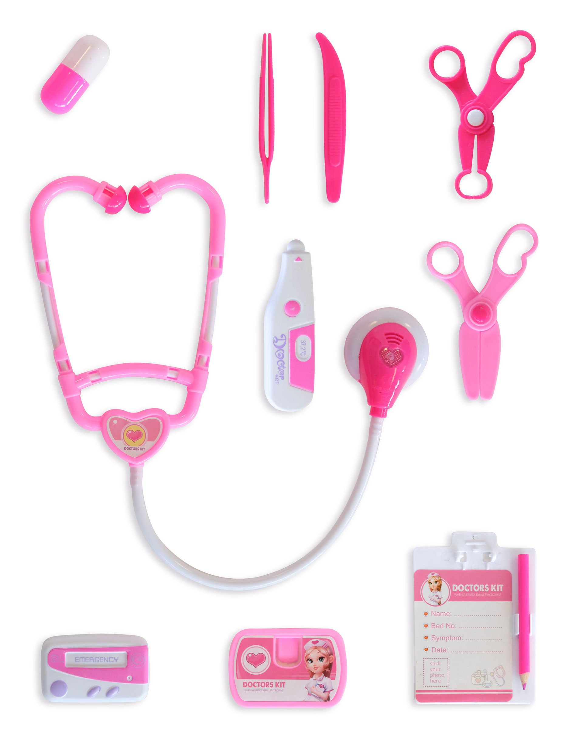 Doktor-Set für Kinder Spielzeug 10-teilig rosa Doktor-Set für Kinder Spielzeug 10-teilig rosa von KARNEVAL-MEGASTORE