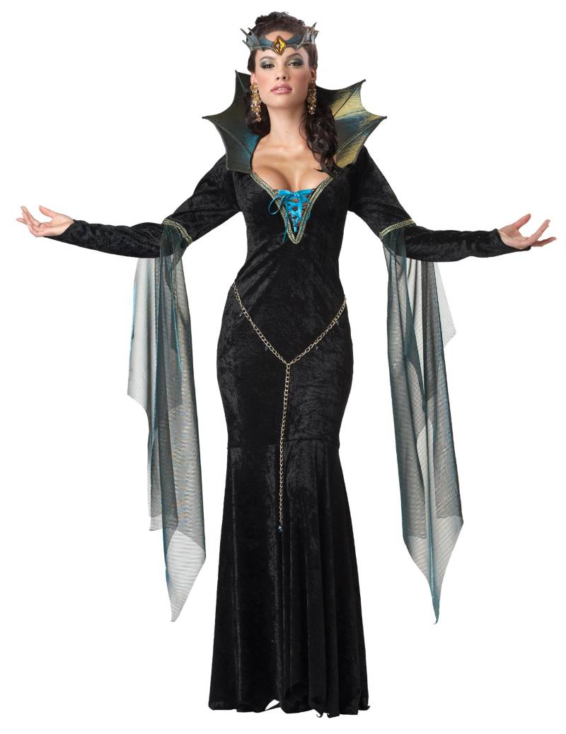 Dunkle Magierin Hexe Zauberin Halloween Damenkostüm schwarz-blau Dunkle Magierin Hexe Zauberin Halloween Damenkostüm schwarz-blau von KARNEVAL-MEGASTORE