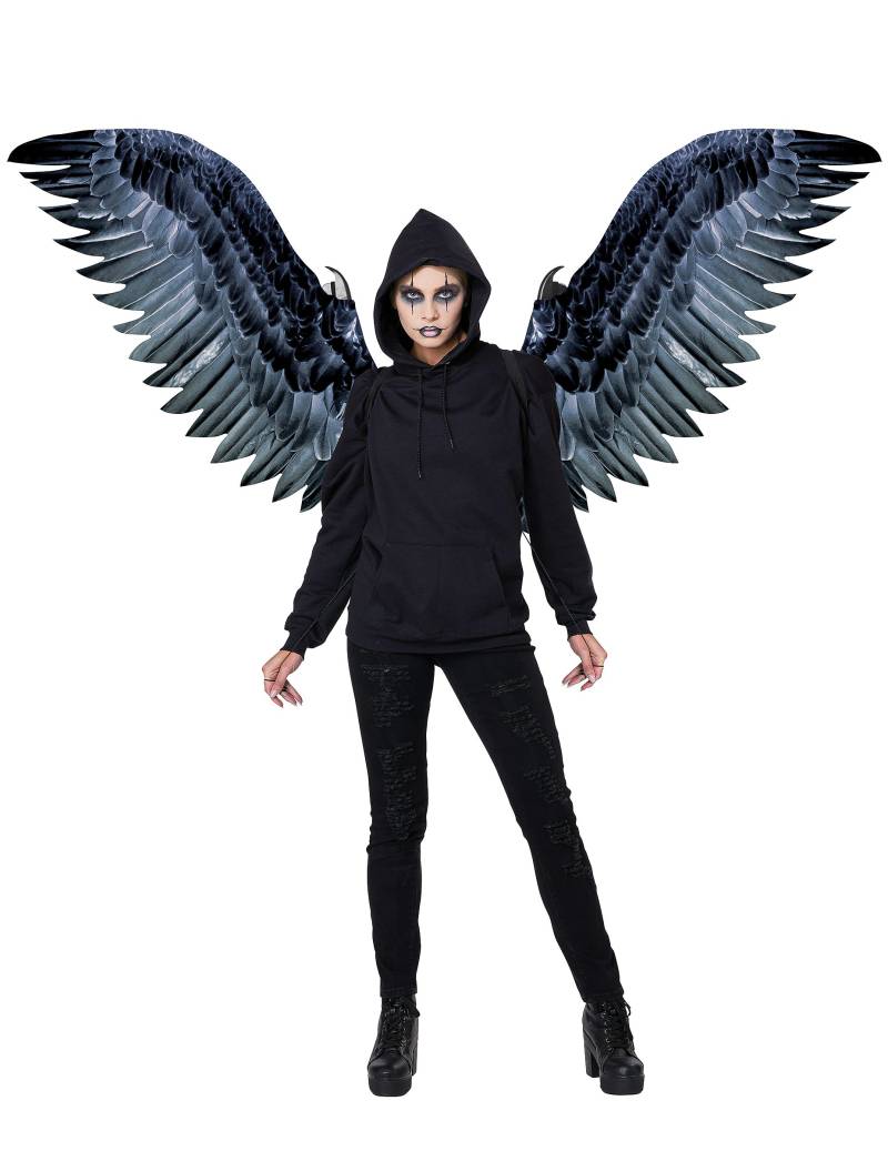 Flügel eines Rabens, Erwachsene, ca. 180 cm breit von KARNEVAL-MEGASTORE