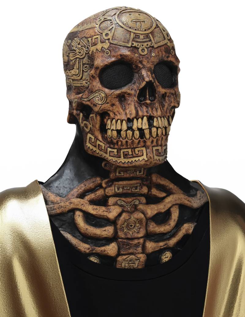 Furchterregende Skelettmaske mit aztekischem Design - Erwachsene Furchterregende Skelettmaske mit aztekischem Design - Erwachsene von KARNEVAL-MEGASTORE