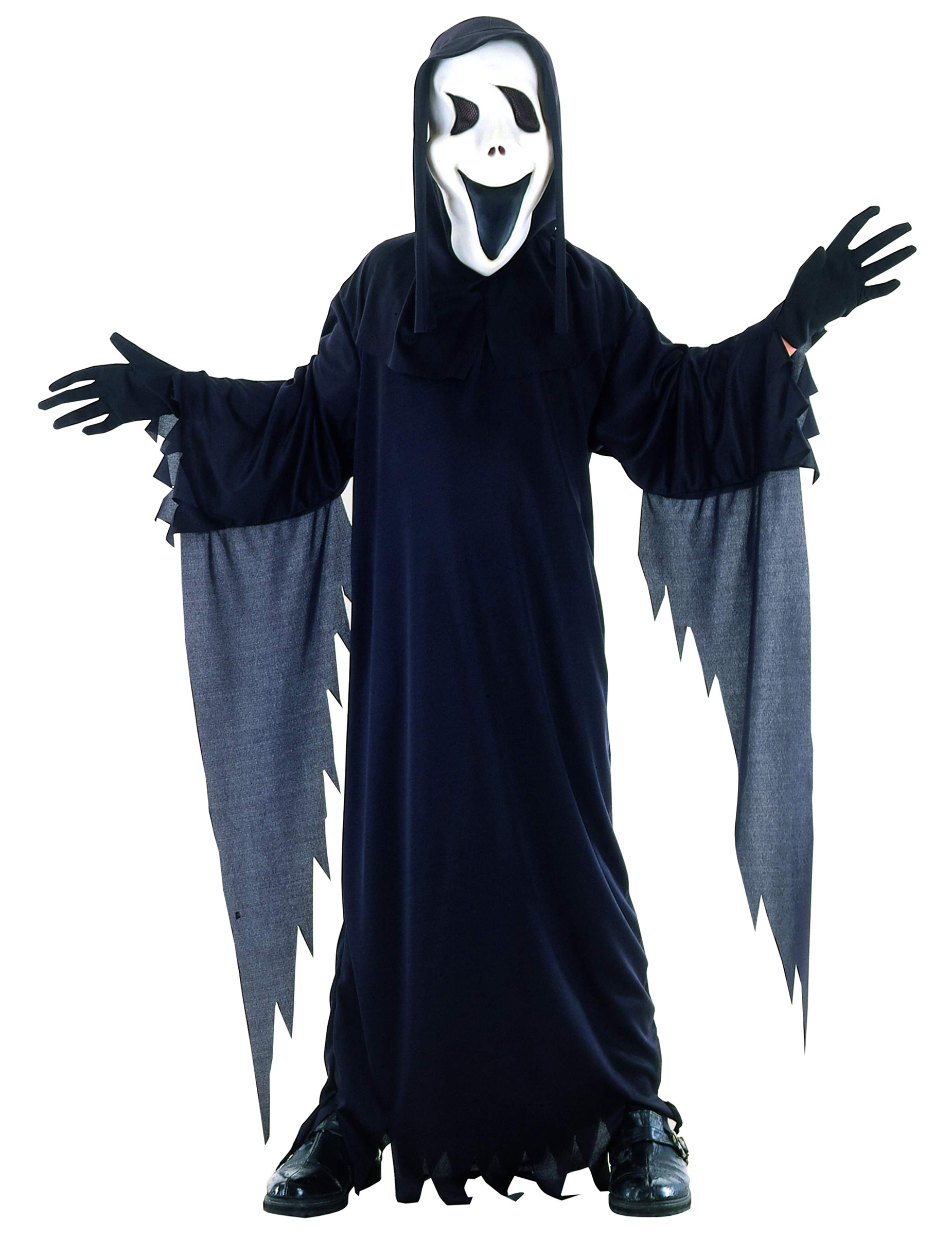 Geister-Kinderkostüm Halloweenkostüm schwarz-weiss Geister-Kinderkostüm Halloweenkostüm schwarz-weiss von KARNEVAL-MEGASTORE